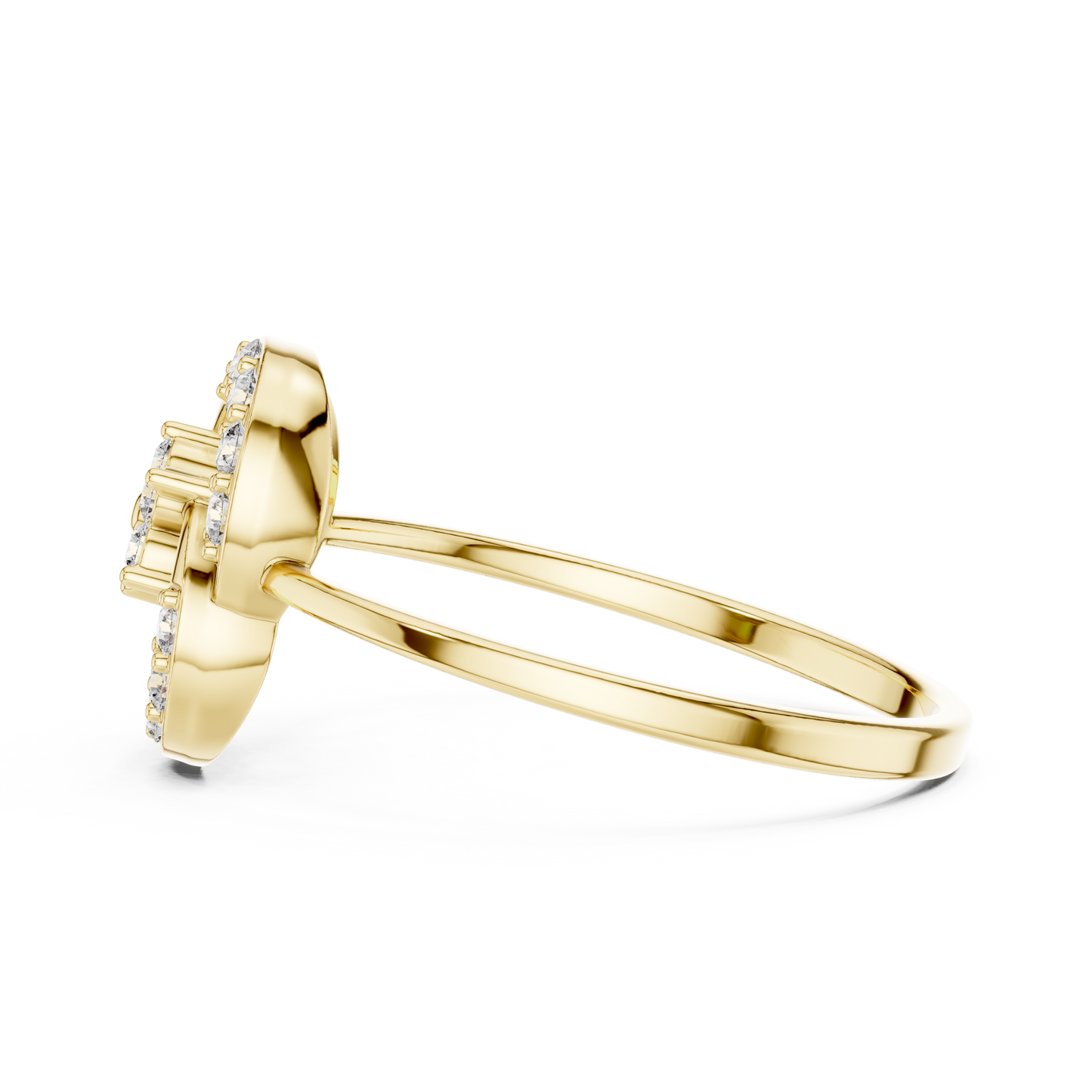 0.23 Carat Diamond Interlocking Trinity Swirl Ring | Yellow Gold