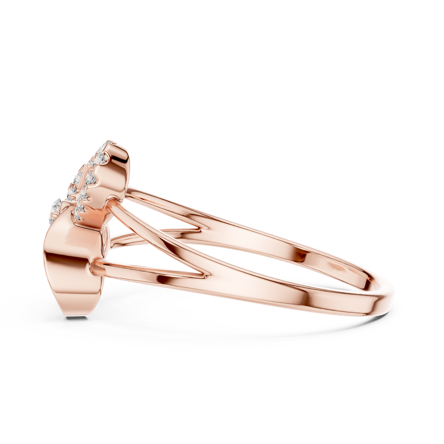 0.08 Carat Diamond Abstract Butterfly Ring | Yellow Gold
