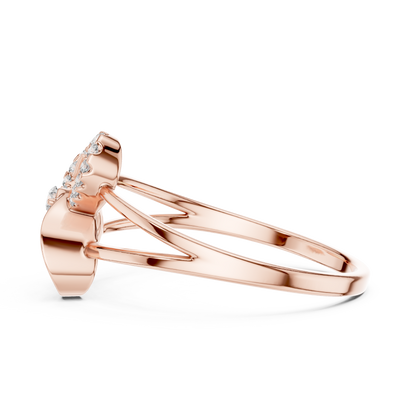 0.08 Carat Diamond Abstract Butterfly Ring | Yellow Gold