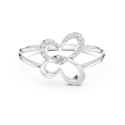 0.08 Carat Diamond Abstract Butterfly Ring | Yellow Gold