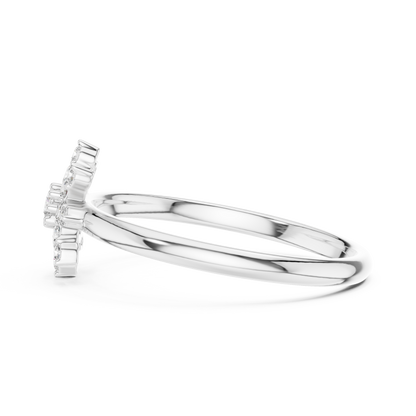 0.12 Carat Diamond Starburst Snowflake Ring | Yellow Gold
