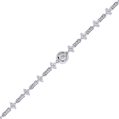 The 'Celestial Bloom' Diamond and Gold Bracelet - 0.82 Ct