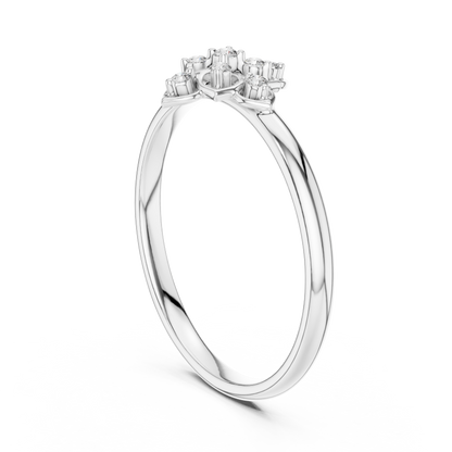 0.05 Carat Diamond Quatrefoil Vintage Ring | Yellow Gold