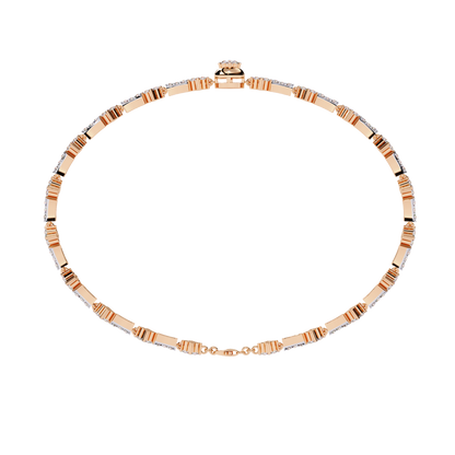 The 'Celestial Bloom' Diamond and Gold Bracelet - 0.82 Ct