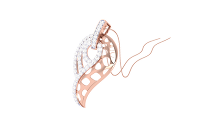 Caspian Flow Pendent In Gold - 0.45 Ct Brilliant Cut Diamonds