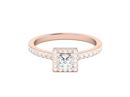 Éclat Avant-Garde Statement  – 0.65ct Princess Diamonds Gold Ring