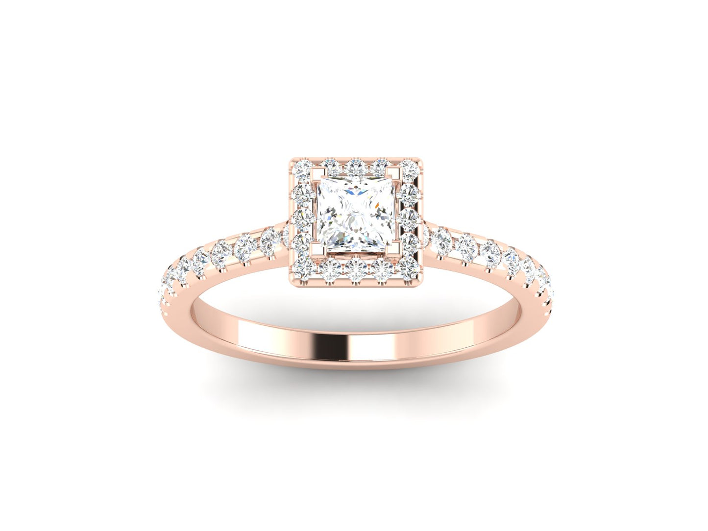 Éclat Avant-Garde Statement  – 0.65ct Princess Diamonds Gold Ring