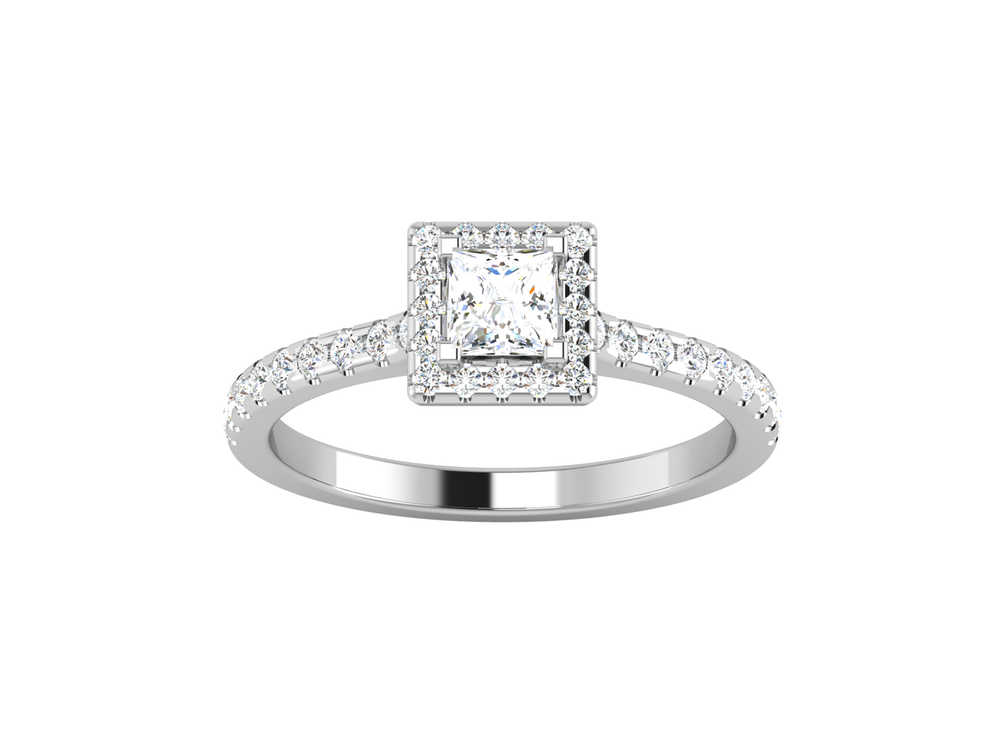 Éclat Avant-Garde Statement  – 0.65ct Princess Diamonds Gold Ring