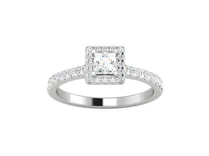 Éclat Avant-Garde Statement  – 0.65ct Princess Diamonds Gold Ring