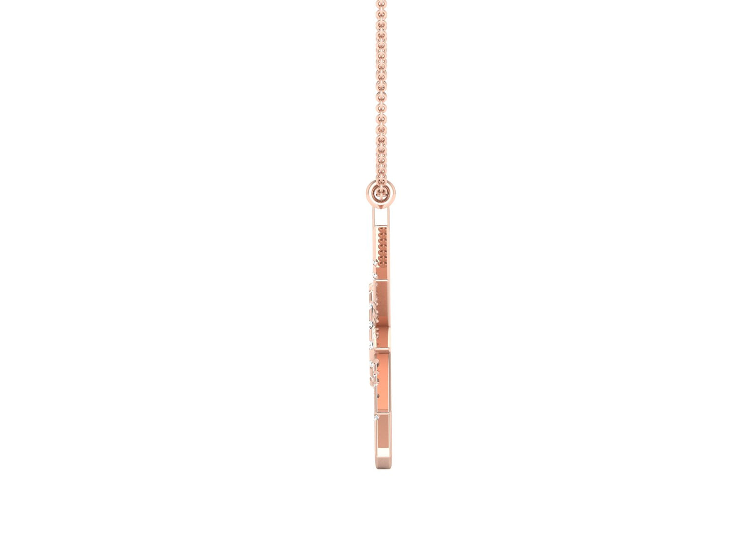 Celestial Radiance Diamond Stud Pendent-Sparkling Round