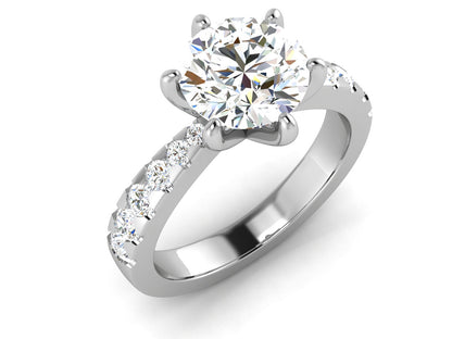 1.69 ct Round Brilliant Diamond Engagement Ring in White Gold – Classic Sparkle, Timeless Elegance