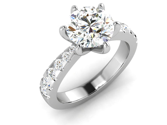 1.69 ct Round Brilliant Diamond Engagement Ring in White Gold – Classic Sparkle, Timeless Elegance