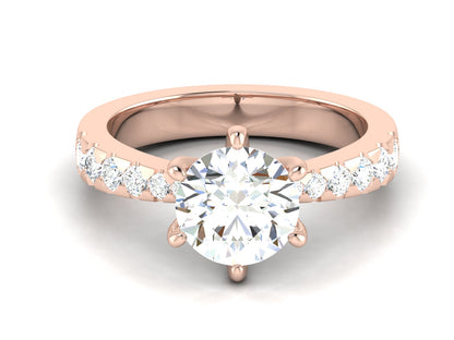 1.69 ct Round Brilliant Diamond Engagement Ring in White Gold – Classic Sparkle, Timeless Elegance