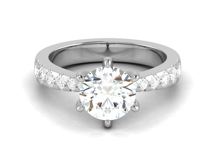 1.69 ct Round Brilliant Diamond Engagement Ring in White Gold – Classic Sparkle, Timeless Elegance