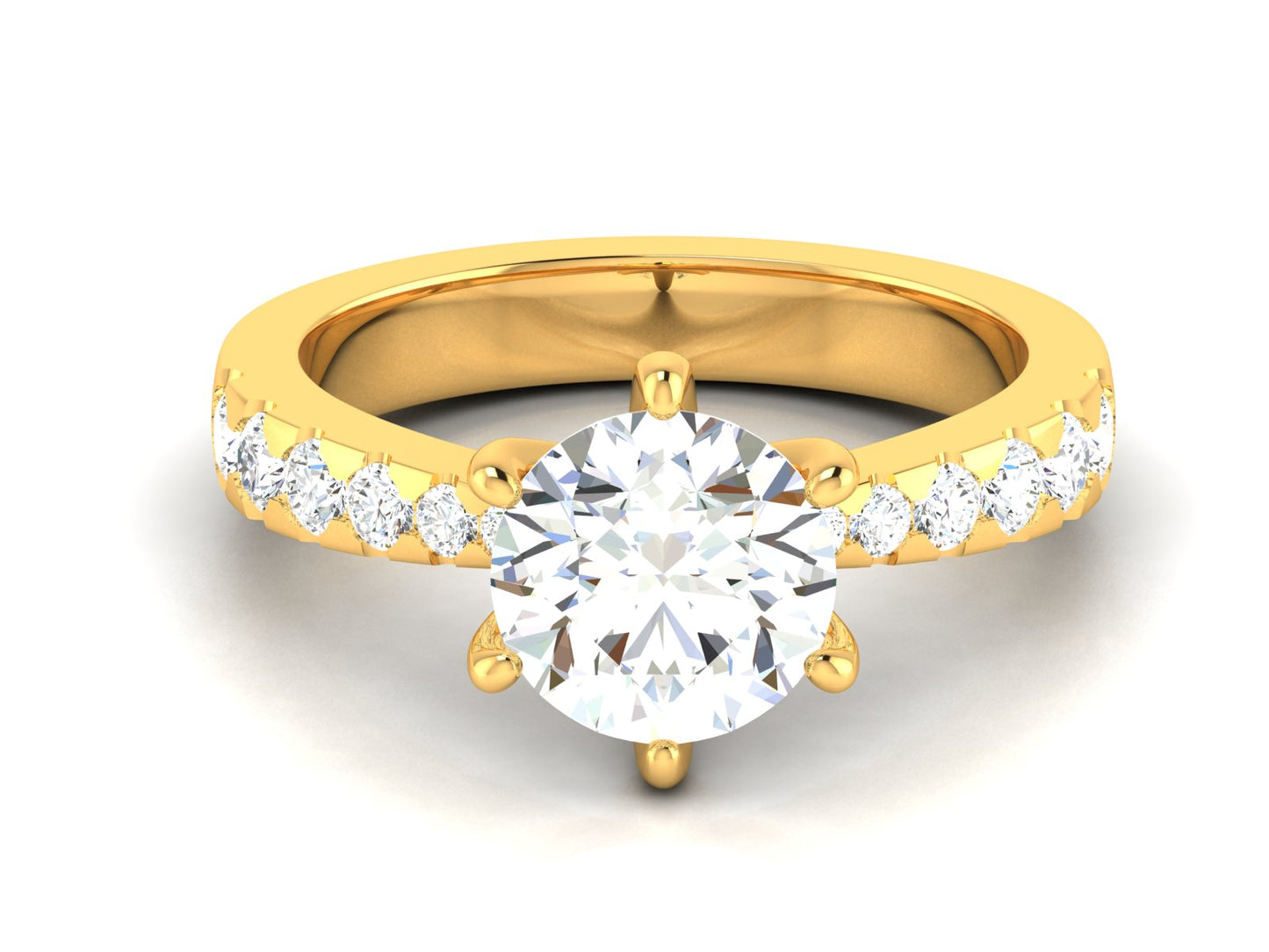 1.69 ct Round Brilliant Diamond Engagement Ring in White Gold – Classic Sparkle, Timeless Elegance