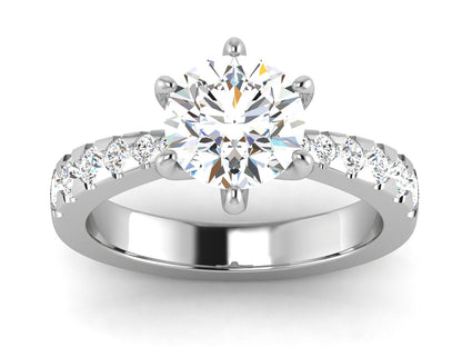 1.69 ct Round Brilliant Diamond Engagement Ring in White Gold – Classic Sparkle, Timeless Elegance