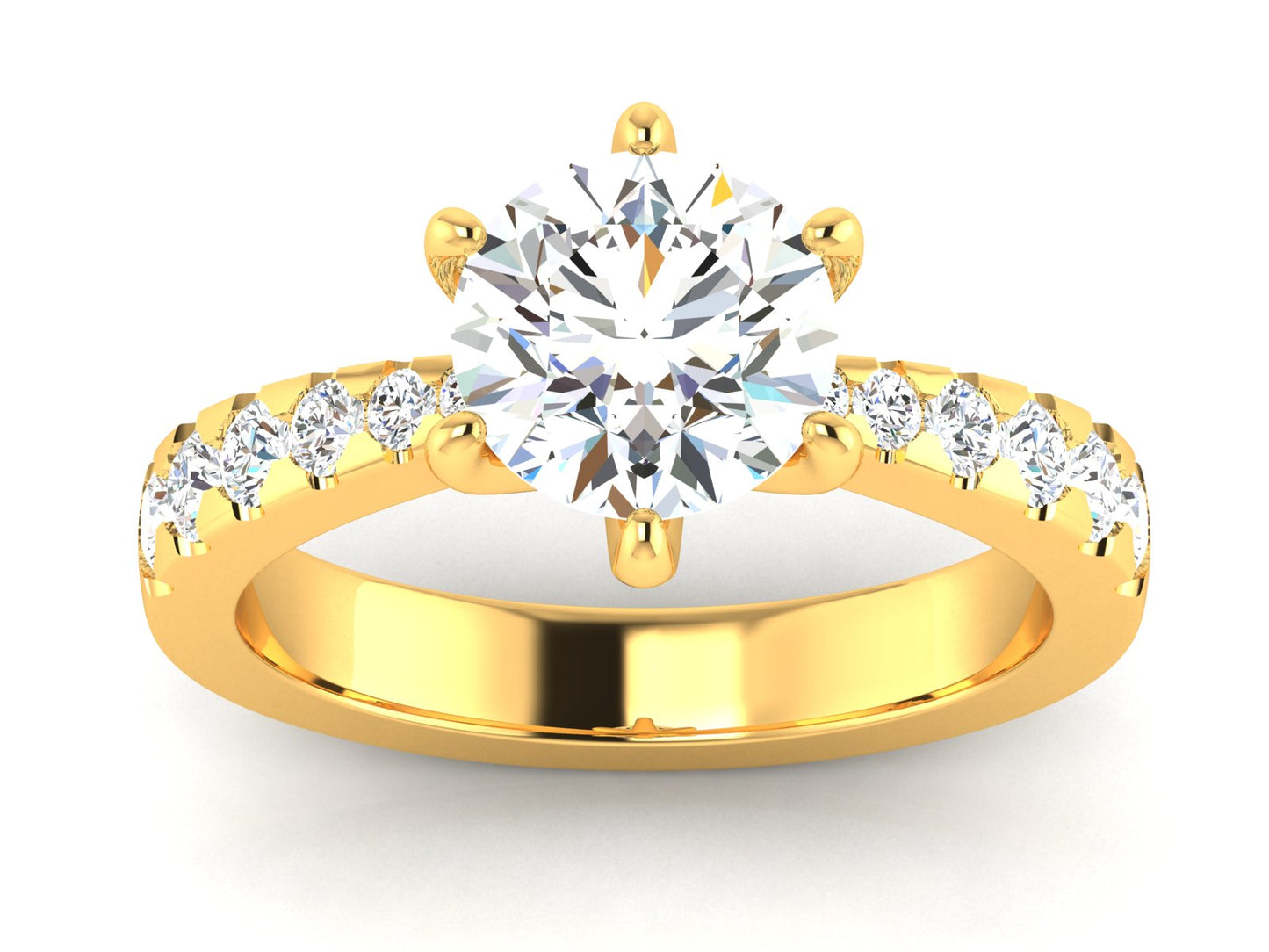 1.69 ct Round Brilliant Diamond Engagement Ring in White Gold – Classic Sparkle, Timeless Elegance