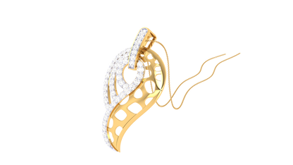 Caspian Flow Pendent In Gold - 0.45 Ct Brilliant Cut Diamonds