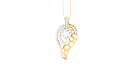 Caspian Flow Pendent In Gold - 0.45 Ct Brilliant Cut Diamonds