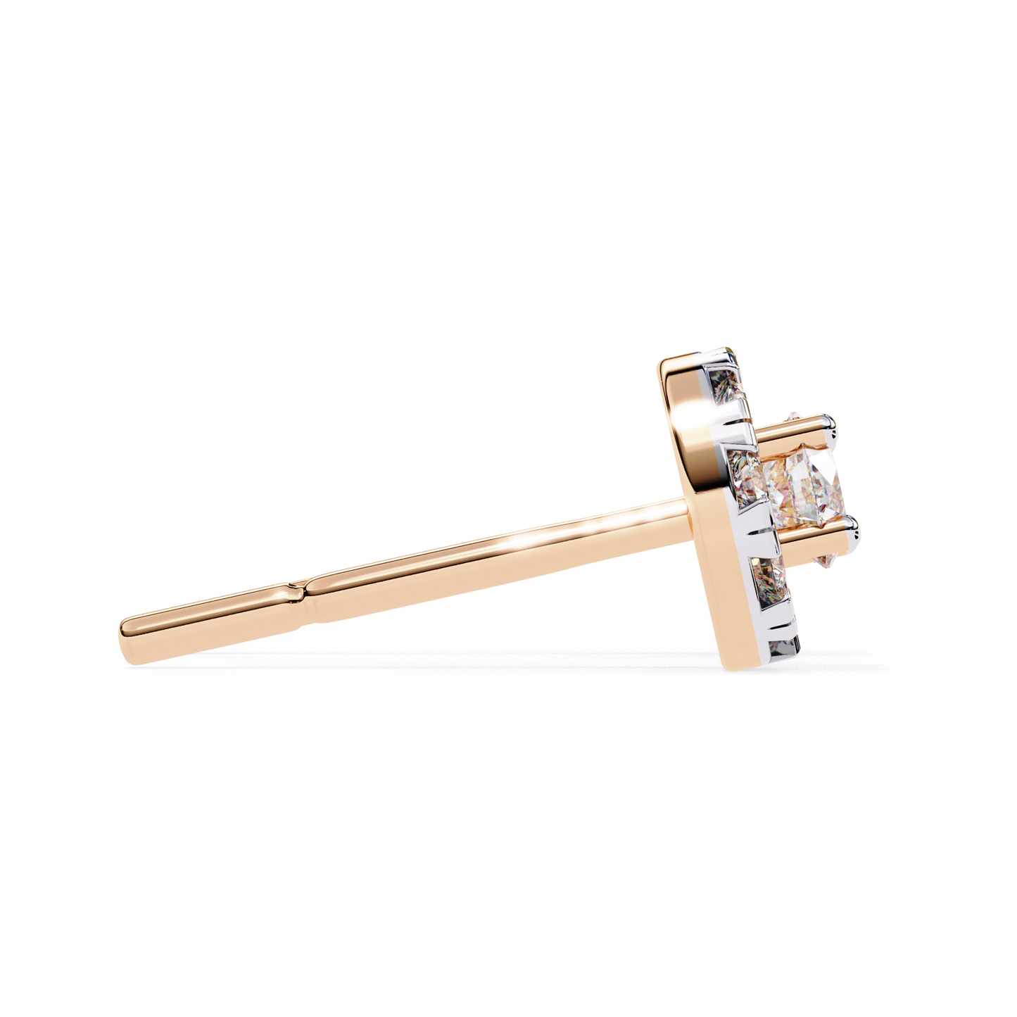 Timeless Cluster Diamond Halo Earrings in Gold- 0.26 Ct