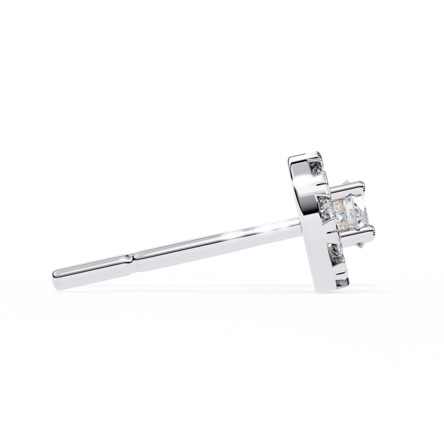 Timeless Cluster Diamond Halo Earrings in Gold- 0.26 Ct