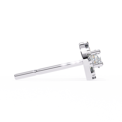 Timeless Cluster Diamond Halo Earrings in Gold- 0.26 Ct