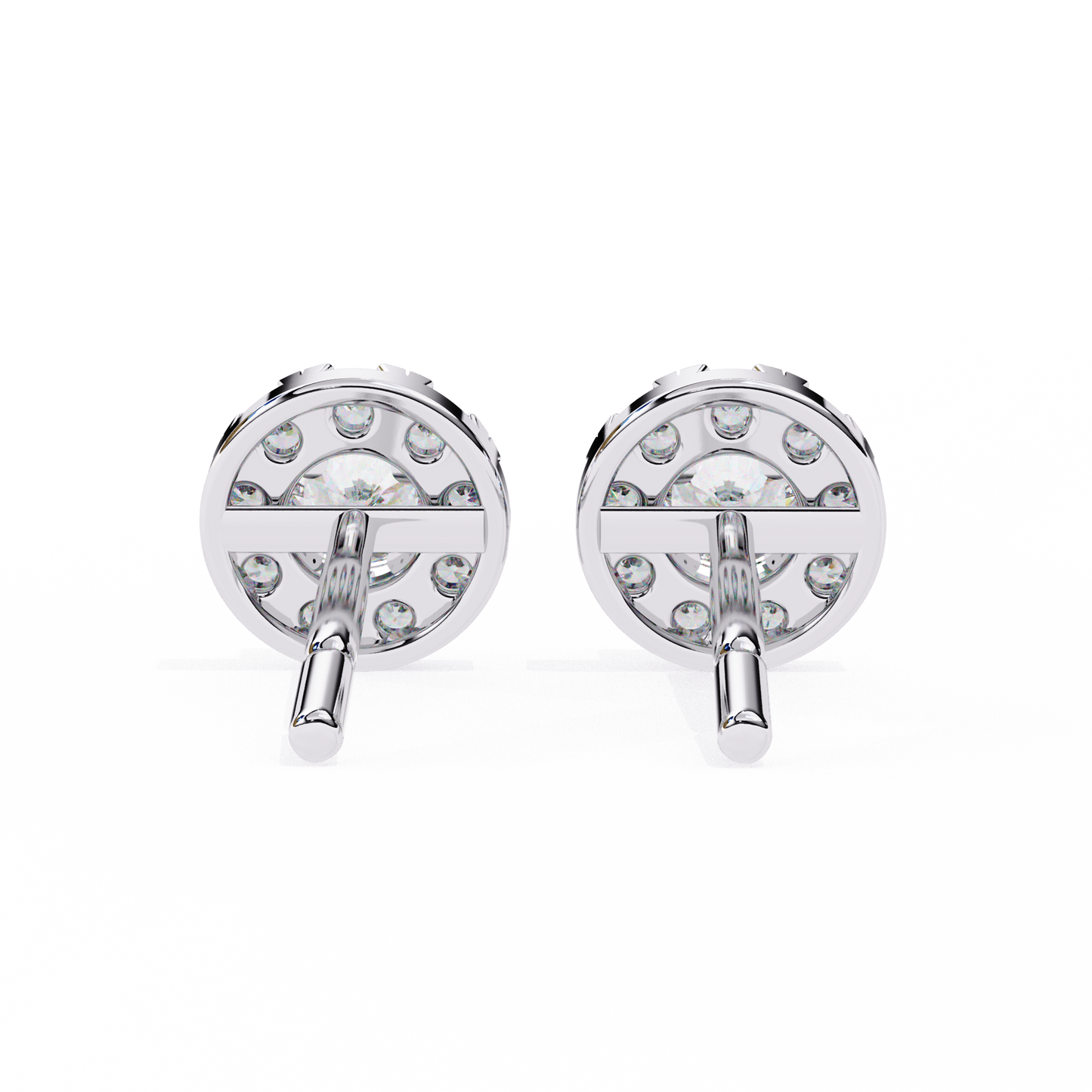 Timeless Cluster Diamond Halo Earrings in Gold- 0.26 Ct