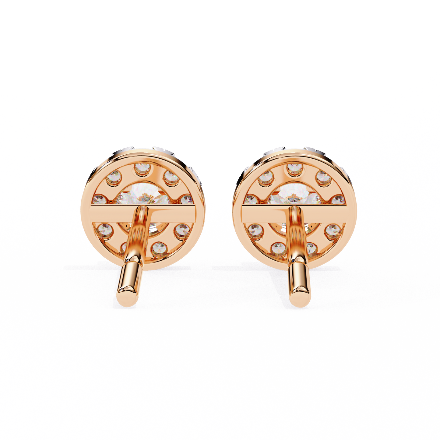 Timeless Cluster Diamond Halo Earrings in Gold- 0.26 Ct