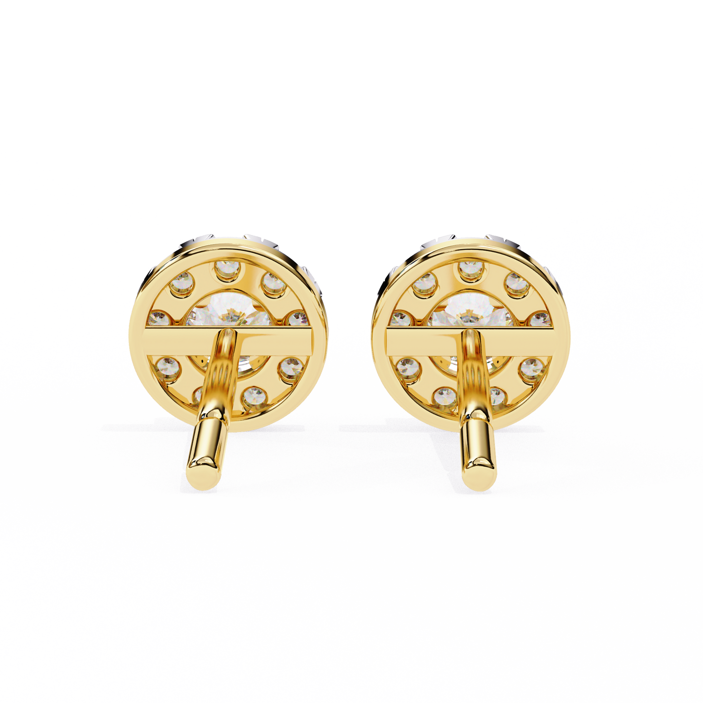 Timeless Cluster Diamond Halo Earrings in Gold- 0.26 Ct