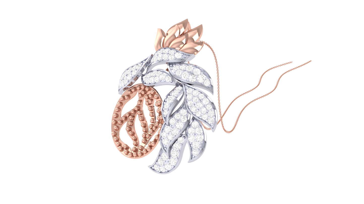 Lattice Orb Pendent In Gold - 0.62 Ct Brilliant Cut Diamonds