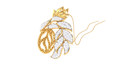 Lattice Orb Pendent In Gold - 0.62 Ct Brilliant Cut Diamonds