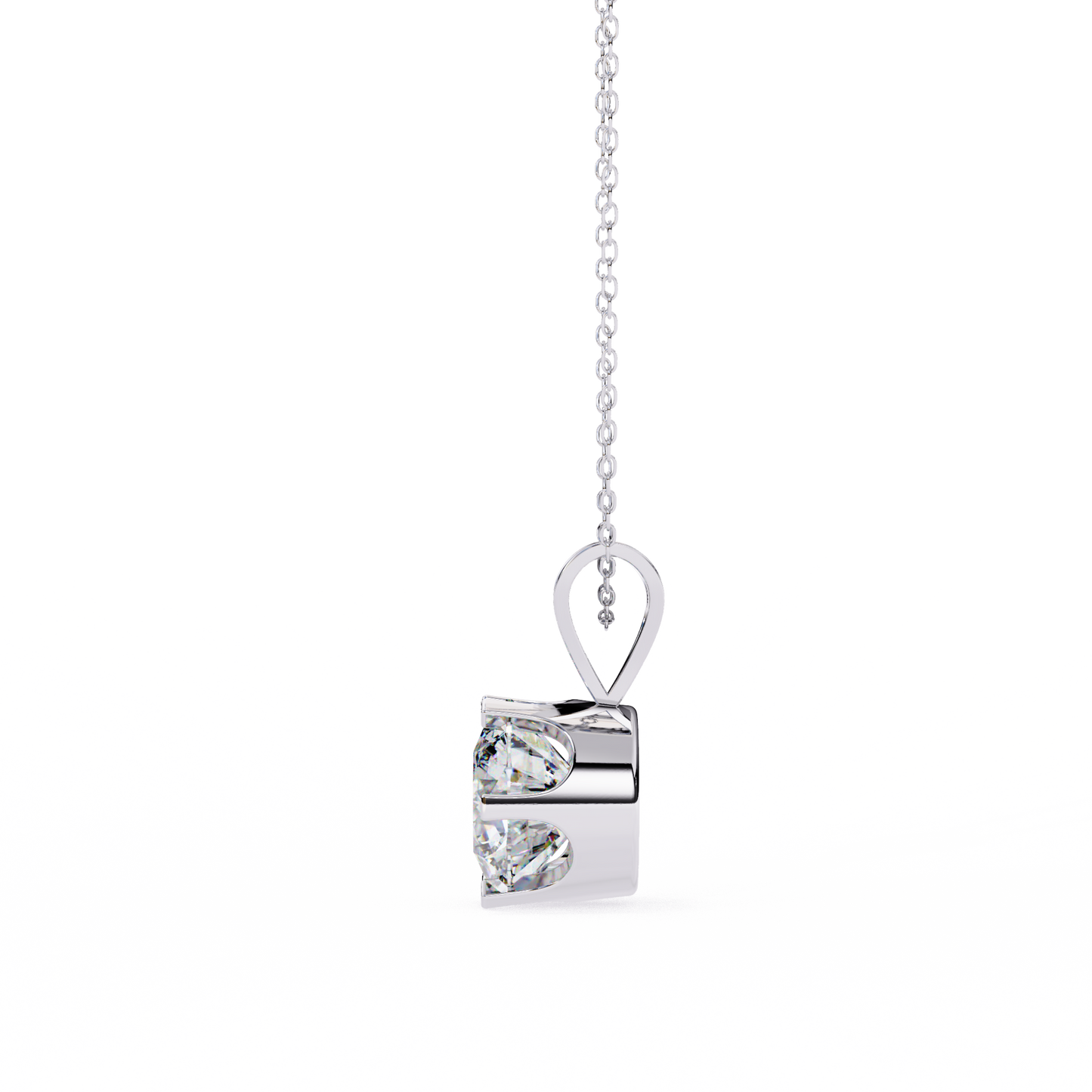 Timeless Radiance – 2.14 Ct Round-Cut Solitaire Diamond Pendant in Yellow Gold