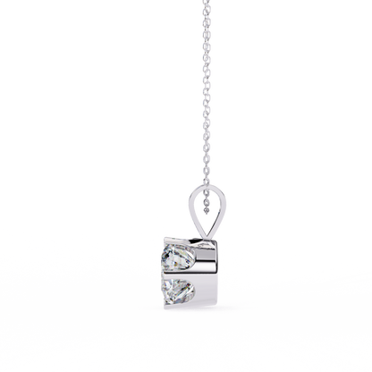 Timeless Radiance – 2.14 Ct Round-Cut Solitaire Diamond Pendant in Yellow Gold