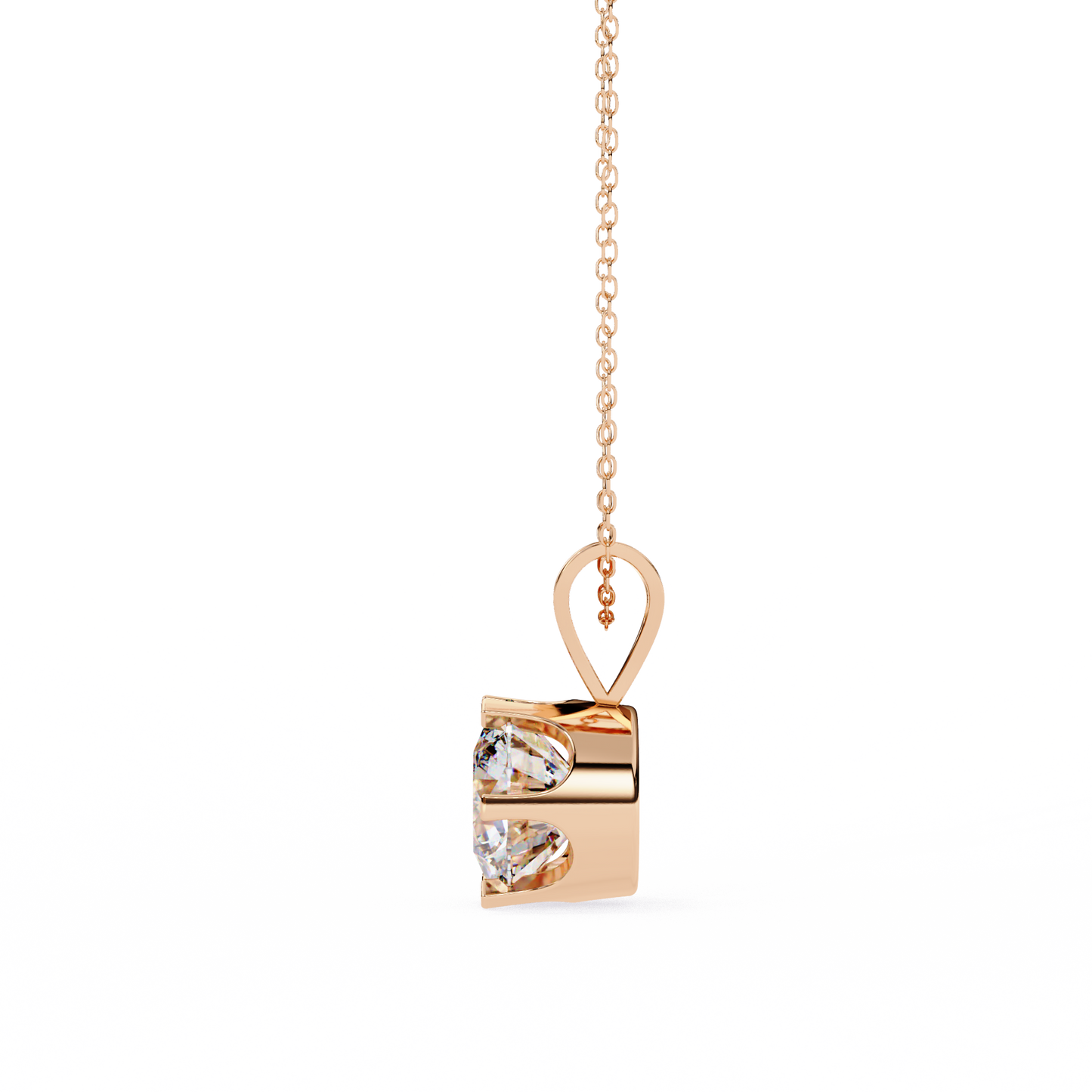 Timeless Radiance – 2.14 Ct Round-Cut Solitaire Diamond Pendant in Yellow Gold