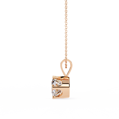 Timeless Radiance – 2.14 Ct Round-Cut Solitaire Diamond Pendant in Yellow Gold