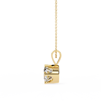 Timeless Radiance – 2.14 Ct Round-Cut Solitaire Diamond Pendant in Yellow Gold