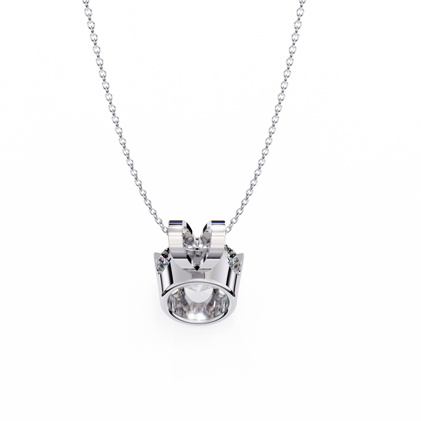 Timeless Radiance – 2.14 Ct Round-Cut Solitaire Diamond Pendant in Yellow Gold