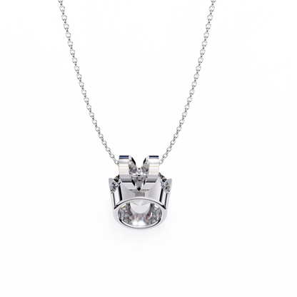 Timeless Radiance – 2.14 Ct Round-Cut Solitaire Diamond Pendant in Yellow Gold