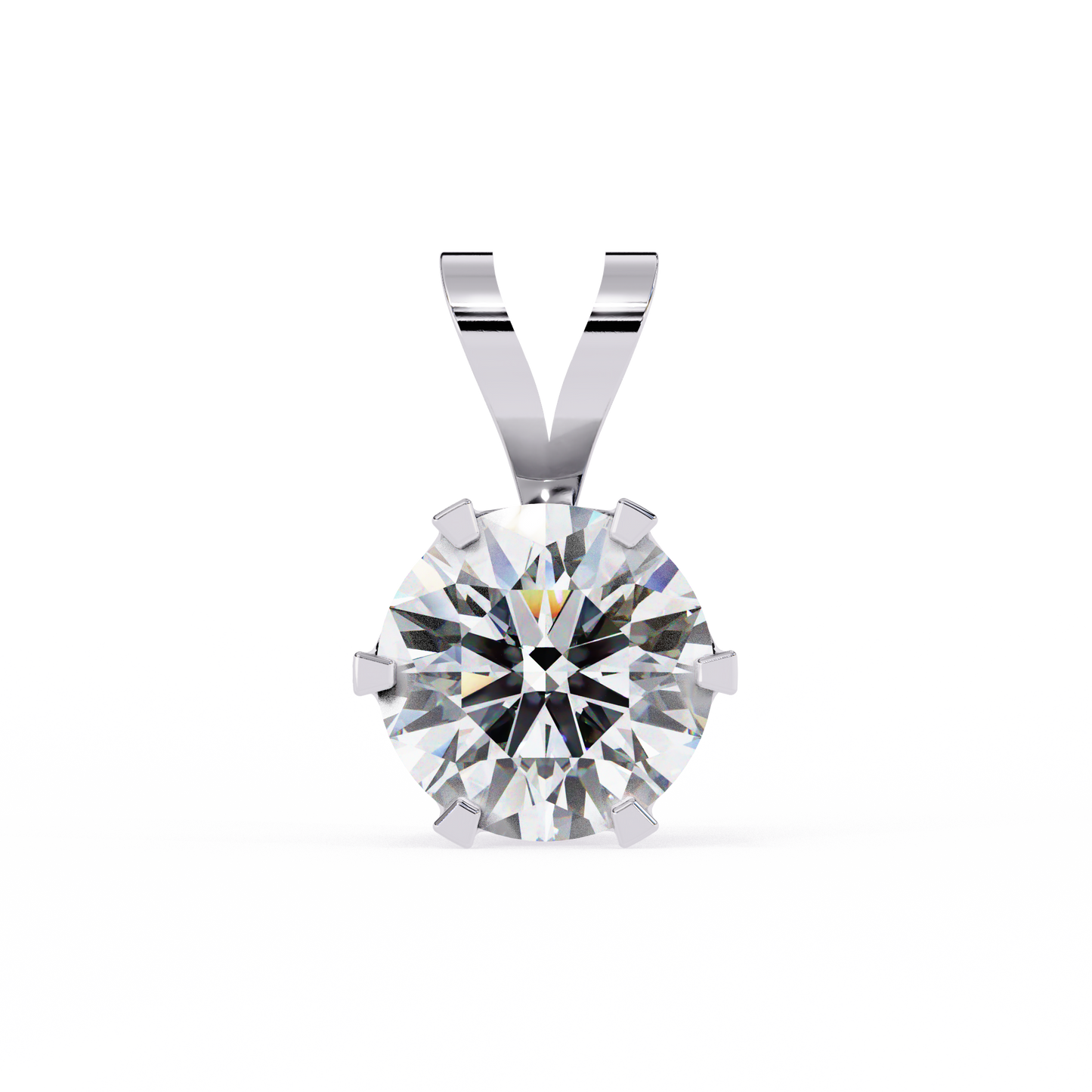 Timeless Radiance – 2.14 Ct Round-Cut Solitaire Diamond Pendant in Yellow Gold
