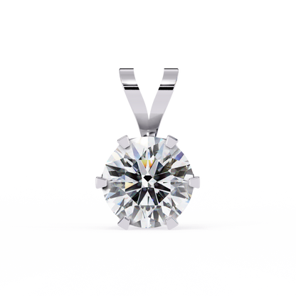 Timeless Radiance – 2.14 Ct Round-Cut Solitaire Diamond Pendant in Yellow Gold