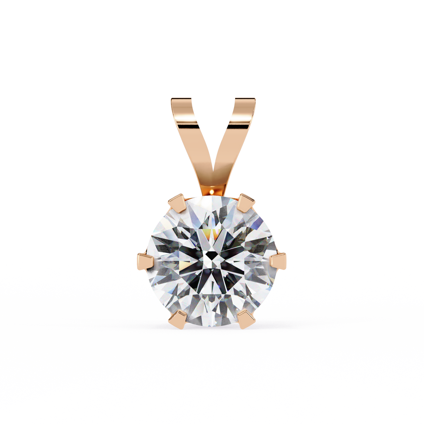 Timeless Radiance – 2.14 Ct Round-Cut Solitaire Diamond Pendant in Yellow Gold