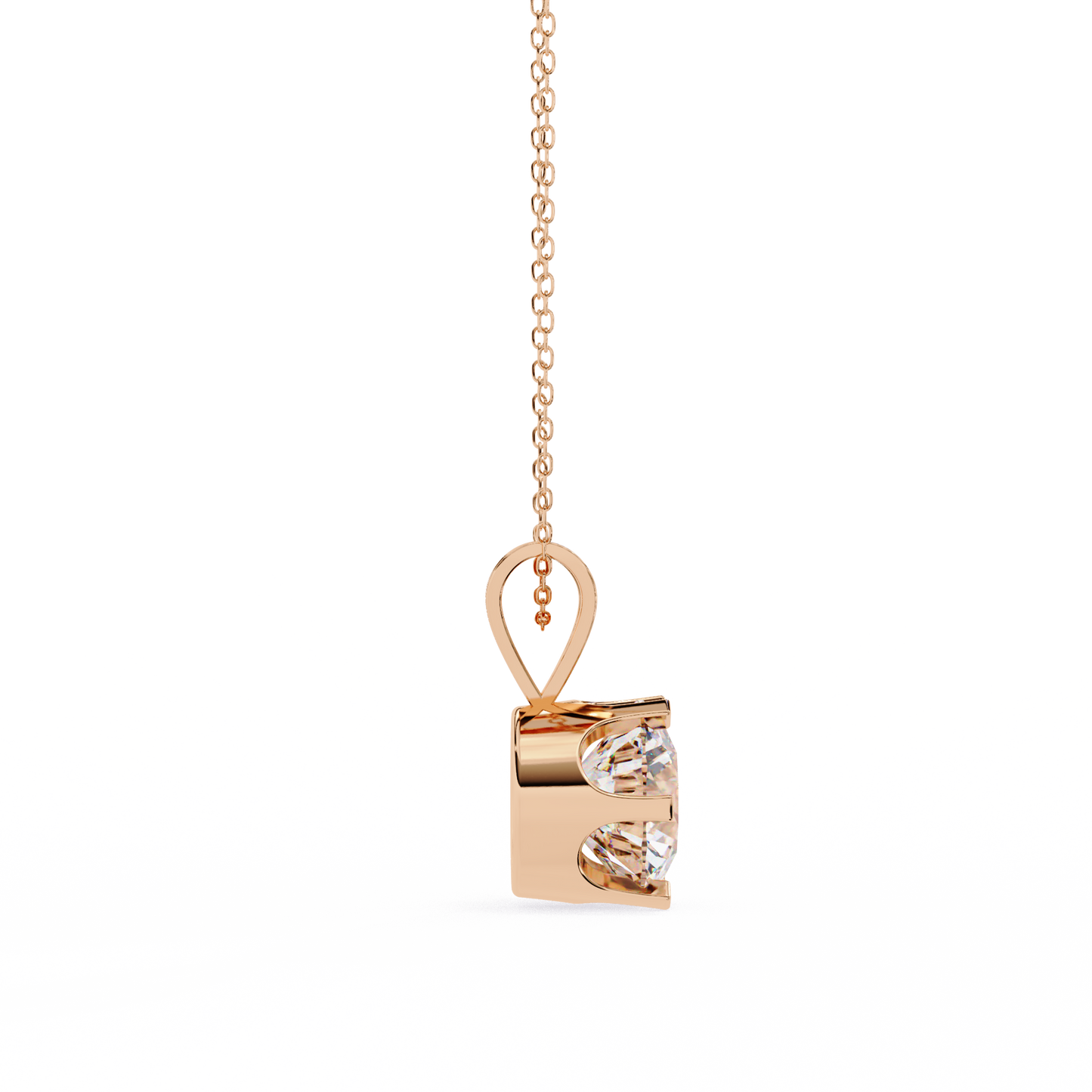 Timeless Radiance – 2.14 Ct Round-Cut Solitaire Diamond Pendant in Yellow Gold