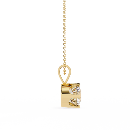 Timeless Radiance – 2.14 Ct Round-Cut Solitaire Diamond Pendant in Yellow Gold