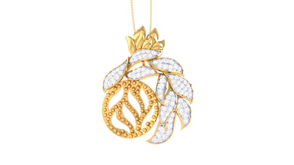 Lattice Orb Pendent In Gold - 0.62 Ct Brilliant Cut Diamonds