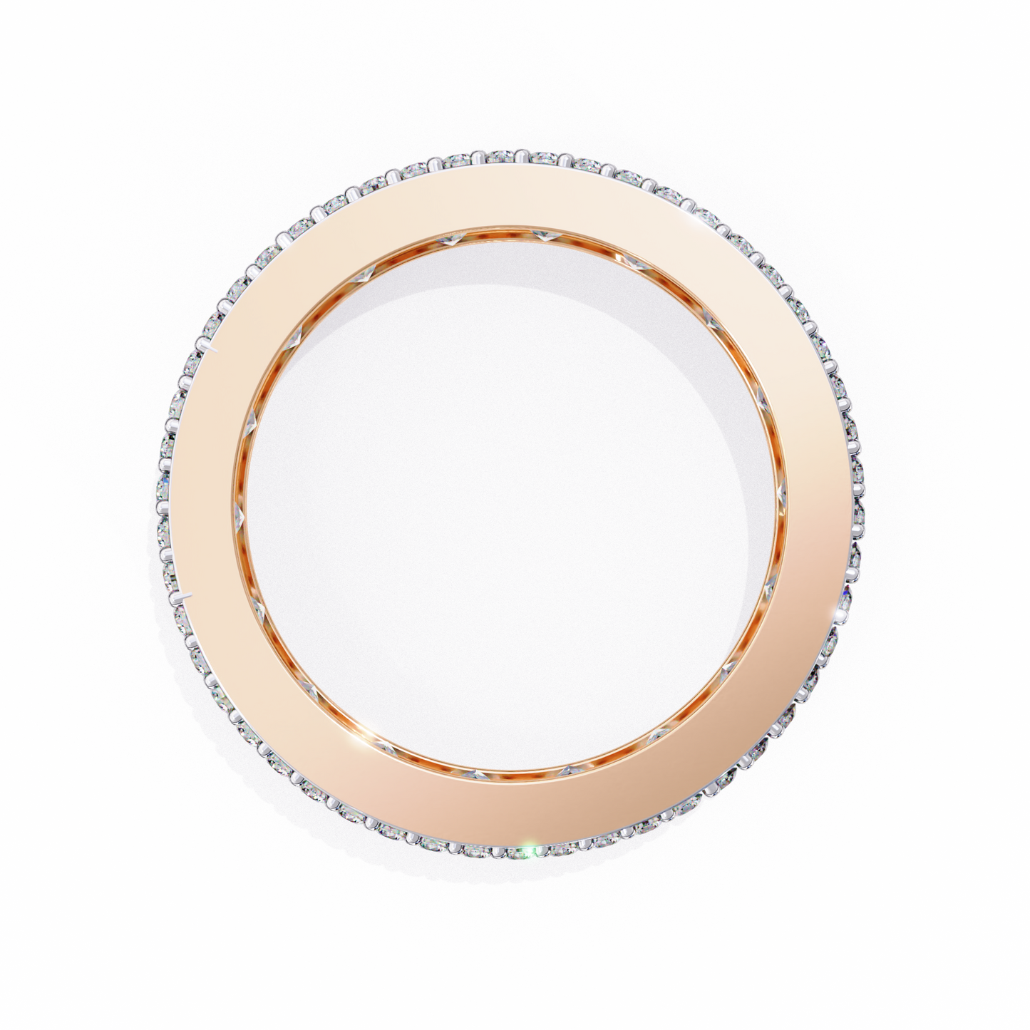 The Empress Eternal Band in Yellow Gold- 3.54 Ct Princess and Round-cut Diamonds