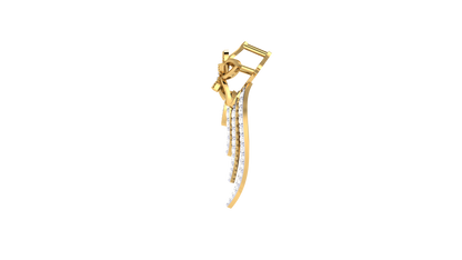 Stunning Floral Charm Pendent In Gold - 0.51 Ct Brilliant Cut Diamonds