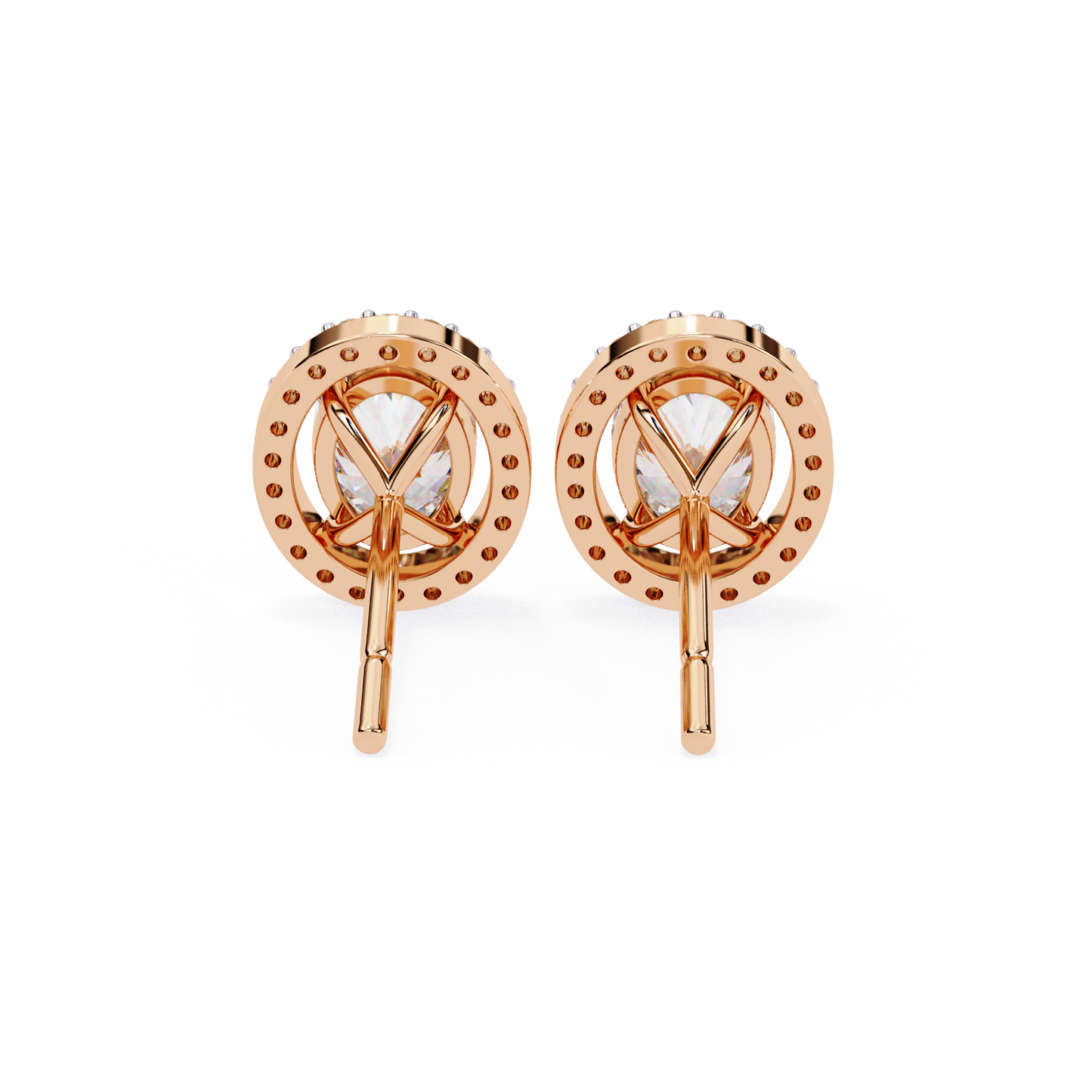 The Elara Floating Diamond Studs Earrings in Yellow Gold - 0.97 Ct