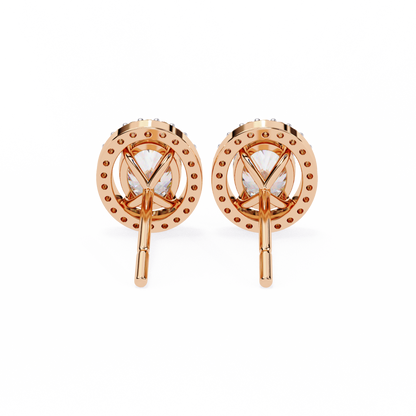 The Elara Floating Diamond Studs Earrings in Yellow Gold - 0.97 Ct