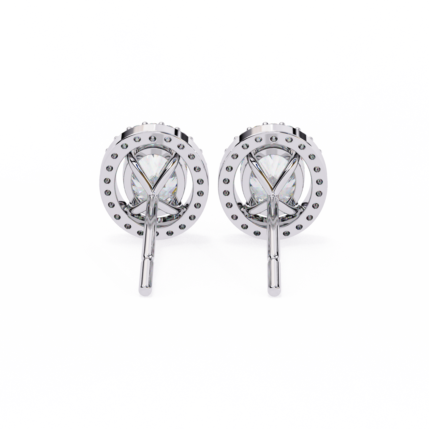 The Elara Floating Diamond Studs Earrings in Yellow Gold - 0.97 Ct
