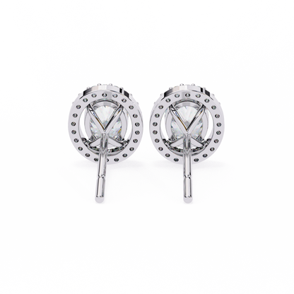 The Elara Floating Diamond Studs Earrings in Yellow Gold - 0.97 Ct